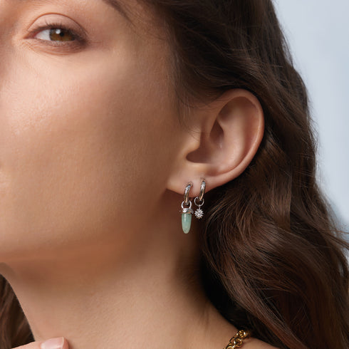 Silver Daisy Earring Charm