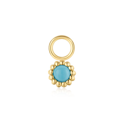 Gold Malachite and Turquoise Earring Charm