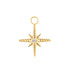 Gold Turquoise and Cubic Ziconia Star Earring Charm