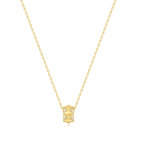 Gold Geometric Sparkle Pendant Necklace | Ania Haie Australia