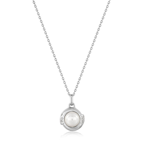 Silver Pearl Sphere Pendant Necklace | Ania Haie Australia