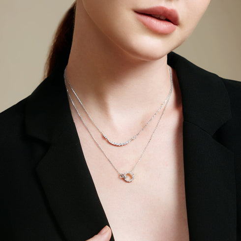 Silver Arc Pave Necklace | Ania Haie Australia
