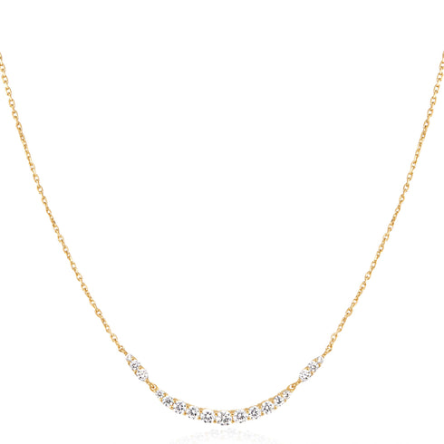 Gold Arc Pave Necklace | Ania Haie Australia