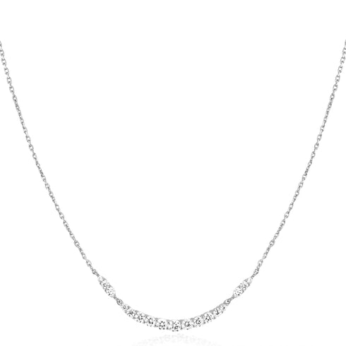 Silver Arc Pave Necklace | Ania Haie Australia