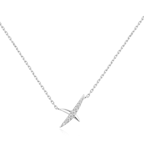 Silver Kiss Pave Necklace | Ania Haie Australia