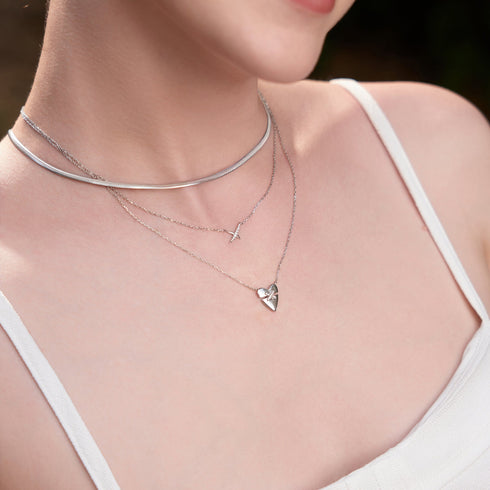 Silver Kiss Pave Necklace | Ania Haie Australia