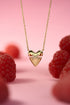 Gold Heart Kiss Pave Necklace | Ania Haie Australia