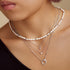 Silver Hoop Freshwater Pearl Necklace