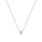 Silver Round Solitaire Cubic Zirconia Necklace