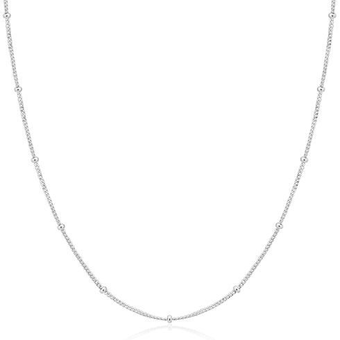 Silver Orb Chain Necklace