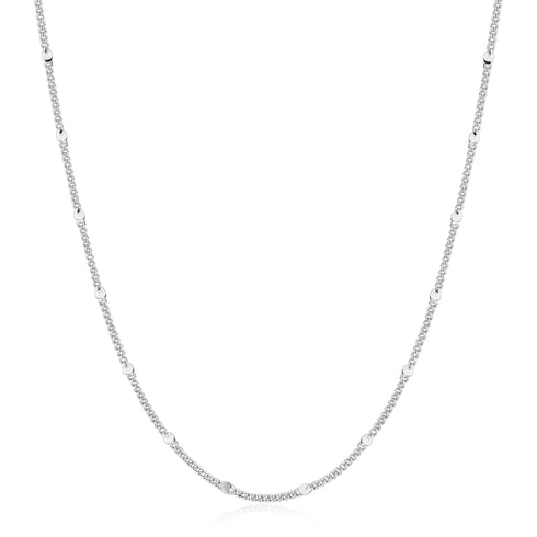 Silver Spheres Chain Necklace