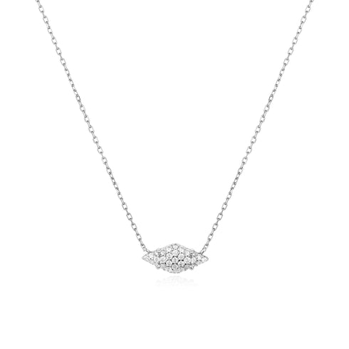 Silver Pave Sparkle Necklace
