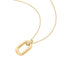 Gold Oval Hoop Pendant Necklace