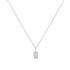 Silver Pave Pendant Necklace