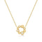 Gold Asymmetric Beaded Circle Necklace