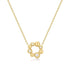 Gold Asymmetric Beaded Circle Necklace