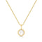 Gold Mother of Pearl Pendant Necklace