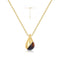 Gold Tiger Eye Droplet Pendant Necklace