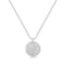 Silver Large Pave Disc Necklace