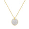 Two-Tone Large Pave Disc Necklace