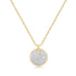 Two-Tone Large Pave Disc Necklace