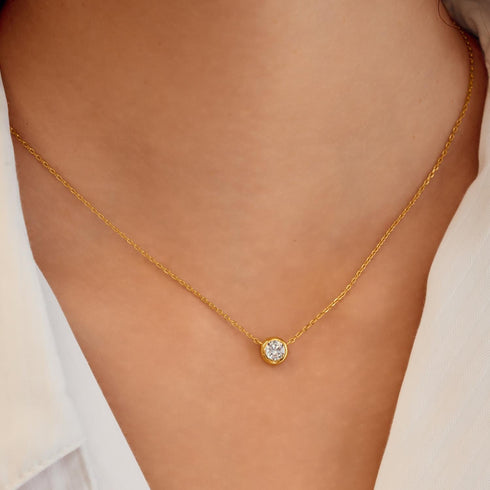 Gold Solitaire Necklace | Ania Haie Australia