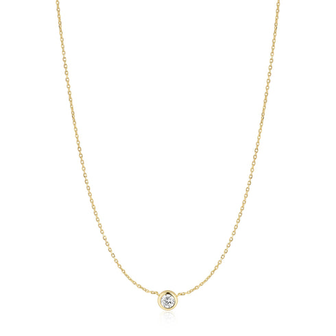 Gold Solitaire Necklace | Ania Haie Australia