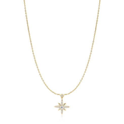 14kt Gold Plated Sparkling Nova Star Necklace | Ania Haie Australia