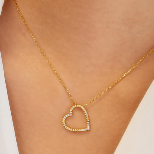 14kt Gold Plating Heart Necklace | Ania Haie Australia