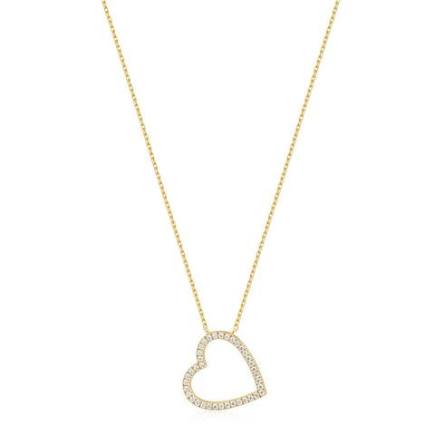 14kt Gold Plating Heart Necklace | Ania Haie Australia