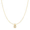 Gold Modern Bezel-Set Solitaire Necklace