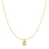 Gold Modern Bezel-Set Solitaire Necklace