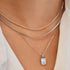 Silver Square Mother-of-Pearl Necklace