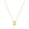 Gold Puffed Rivulet Pave Necklace