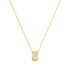Gold Puffed Rivulet Pave Necklace