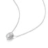 Silver Puffed Rivulet Pave Necklace