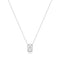 Silver Puffed Rivulet Pave Necklace