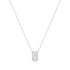 Silver Puffed Rivulet Pave Necklace