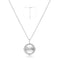 Silver Diamond-Cut Sunny Disc Necklace