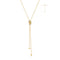 Gold Twisted Rope Lariat Necklace