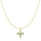 Gold Mint Green Lucky Clover Necklace
