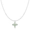 Silver Mint Green Lucky Clover Necklace