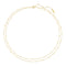 Gold Double Chain Bead Station Necklace