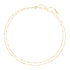Gold Double Chain Bead Station Necklace