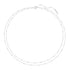 Silver Double Chain Bead Station Necklace