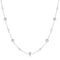 Silver Mint Green Station Necklace