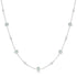 Silver Mint Green Station Necklace