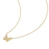 Gold Butterfly Pave Necklace