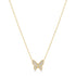 Gold Butterfly Pave Necklace