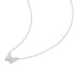Silver Butterfly Pave Necklace